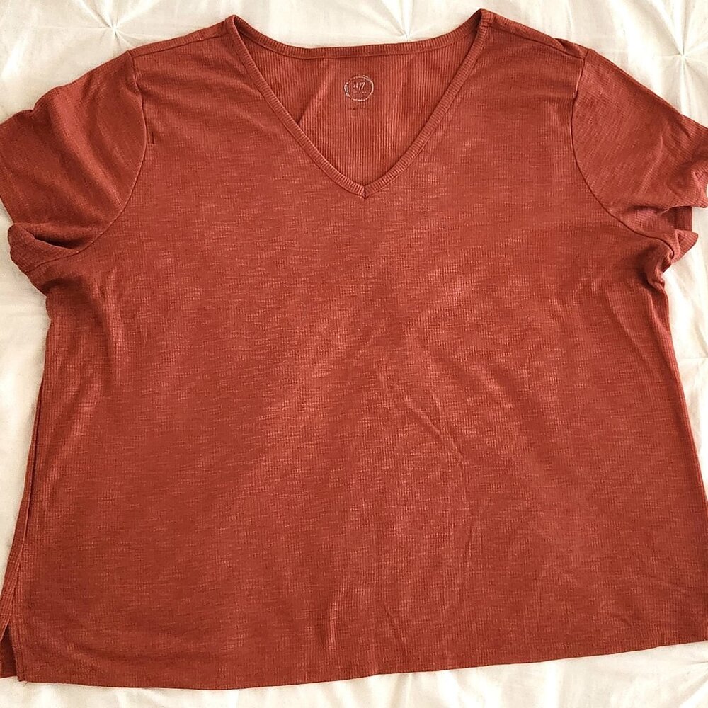 V-neck, ribbed, Maurices, 3x